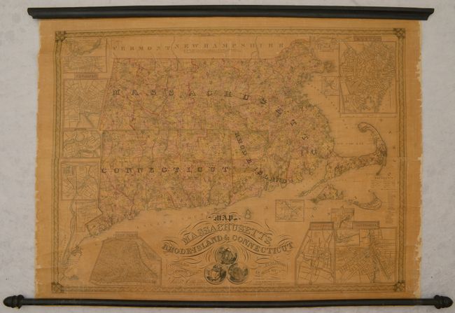 Map of Massachusetts, Rhode Island & Connecticut Compiled from the Latest Authorities