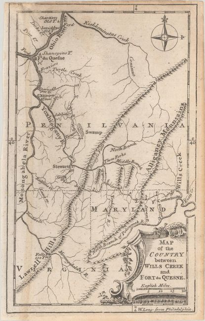 Map of the Country Between Wills Creek and Fort du Quesne