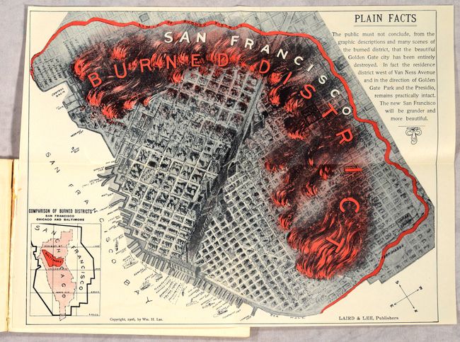 [Map in Book] San Francisco Burned District [in] Glimpses of the San Francisco Disaster...
