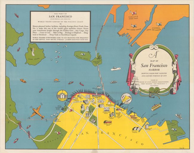 A Map of San Francisco Harbor Showing Major Port Facilities and Eastern Portions of City