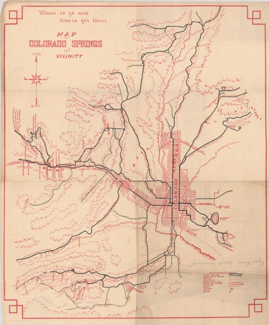 [Map with Book] Map of Colorado Springs and Vicinity [with] Colorado Springs, Colorado and Its Famous Scenic Environs