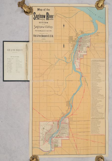 Map of the Saginaw River and the Cities of the Saginaw Valley