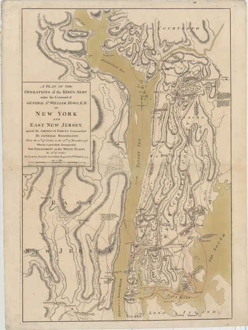 A Plan of the Operations of the King's Army Under the Command of General Sr. William Howe, K.B. in New York and East New Jersey, Against the American Forces Commanded by General Washington...