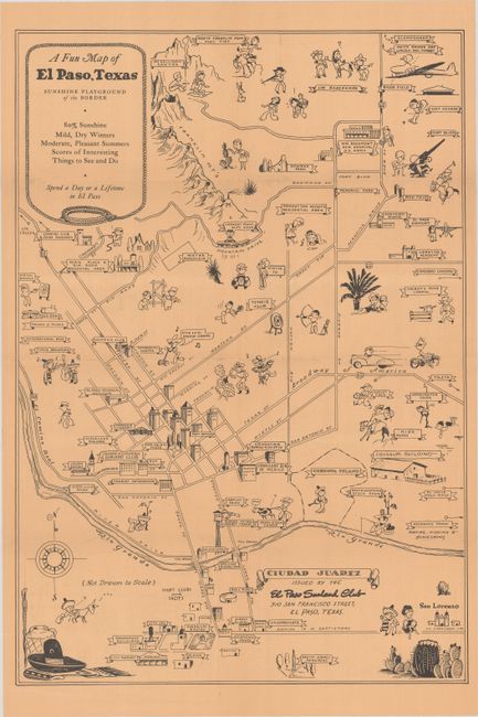 A Fun Map of El Paso, Texas - Sunshine Playground of the Border
