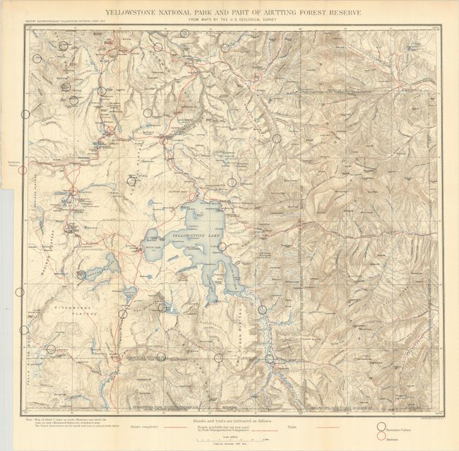 Yellowstone National Park and Part of Abutting Forest Reserve from Maps by the U.S. Geological Survey