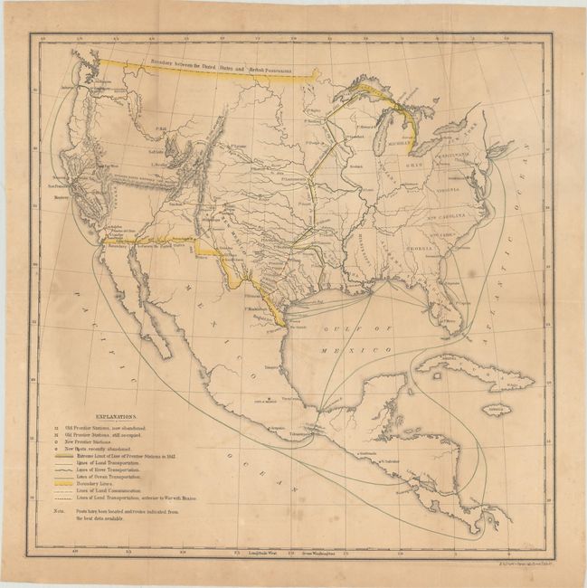 [Lot of 2] [Untitled - United States and Mexico] [and] Map to Illustrate Capt. Bonneville's Adventures Among the Rocky Mountains