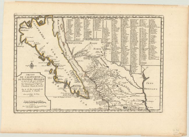 Cette Carte de Californie et du Nouveau Mexique