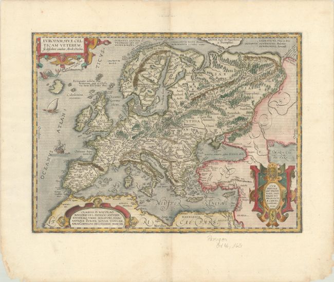Europam, sive Celticam Veterem, sic Describere Conabar Abrah. Ortelius