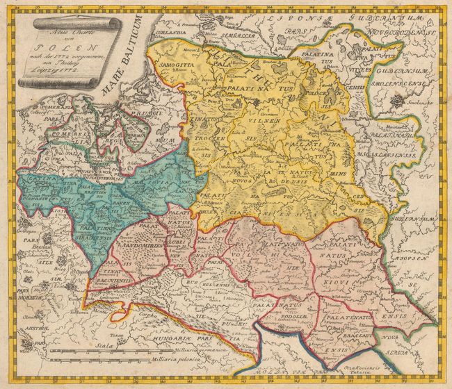 Neue Charte von Polen nach der 1772 Vorgenomme nen Theilung