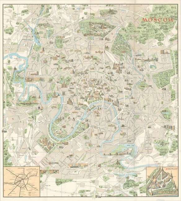 Moscow Illustrated Map