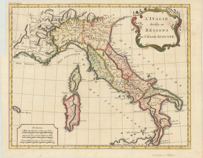 L'Italie Divisee en Regions par Cesar Auguste