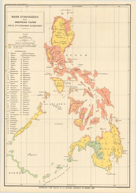 Mapa Ethnografico del Archipielago Filipino