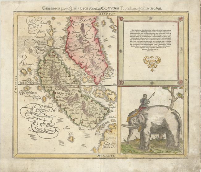 Sumatra ein Grosse Insel/ so von den Alten Geographen Taprobana Genennet Worden