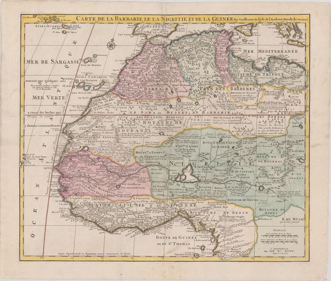 Carte de la Barbarie, le la Nigritie et de la Guinee