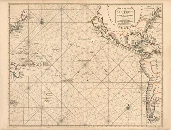 Mer de Sud, ou Pacifique, Contenant l'Isle de Californe, les Costes de Mexique, du Perou, Chili, et le Destroit de Magellanique &c.