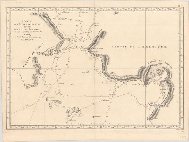 [Lot of 2] Carte de l'Entree de Norton, et du Detroit de Bhering ou l'on voit le Cap le Plus Oriental de l'Asie, et la Pointe la Plus Occidentale de l'Amerique [and] Behring's Strait