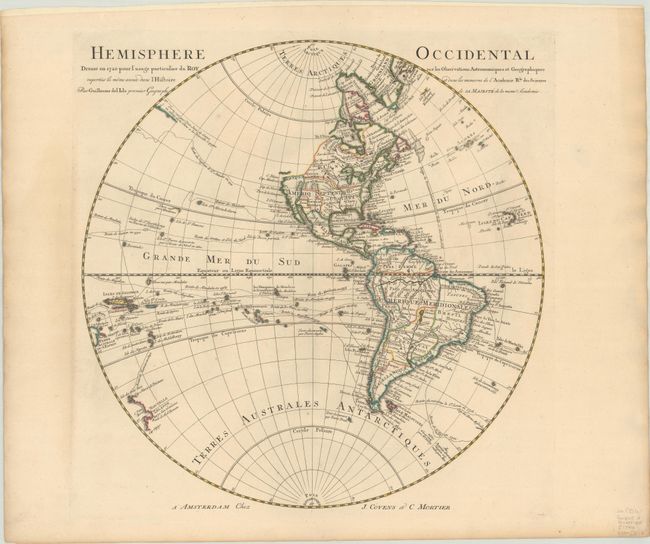 [Lot of 2] Hemisphere Occidental Dresse en 1720 pour l'Usage Particulier du Roy... [and] Hemisphere Oriental...
