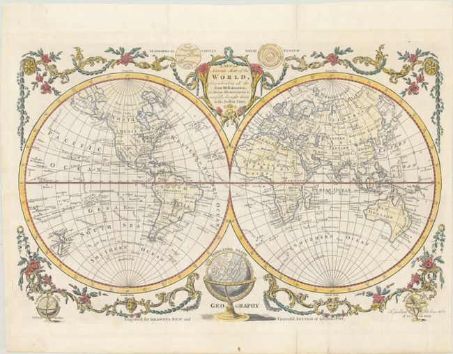 A New and Accurate Map of the World, Comprehending All the New Discoveries, in Both Hemispheres: Carefully Brought Down to the Present Time