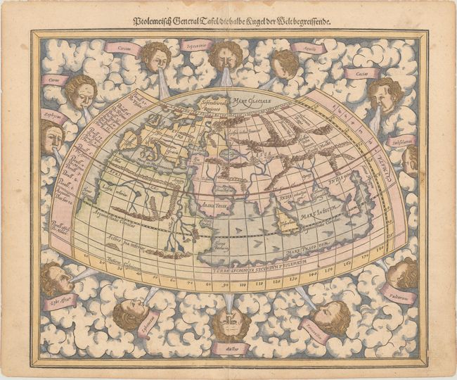 Ptolemeisch General Tafel/ die Halbe Kugel der Welt Begreiffende