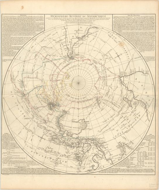 Hemisphere Austral ou Antarctique Projette sur un Horizon dont le Zenith est Situe a 140 Degres de Longit? Orient? de l'Isle de Fer...