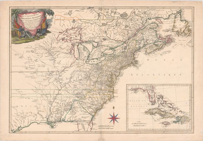 Carte Detaillee des Possessions Angloises dans l'Amerique Septentrionale