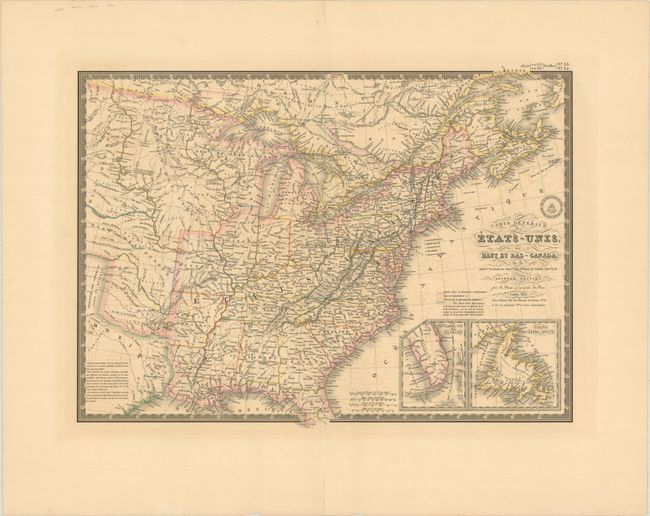 Carte Generale des Etats-Unis, du Haut et Bas-Canada, de la Nouvle. Ecosse du Nouvau Brunswick de Terre Neuve &a.