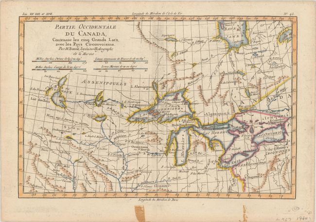 Partie Occidentale du Canada, Contenant les Cinq Grands Lacs, avec les Pays Circonvoisins
