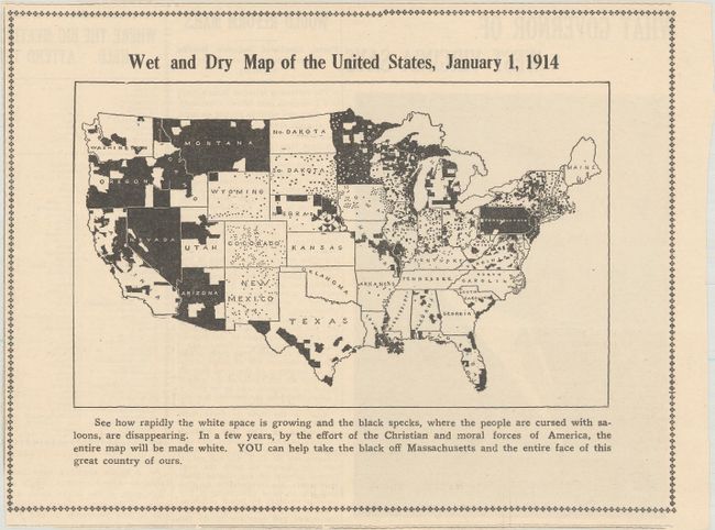 Wet and Dry Map of the United States, January 1, 1914