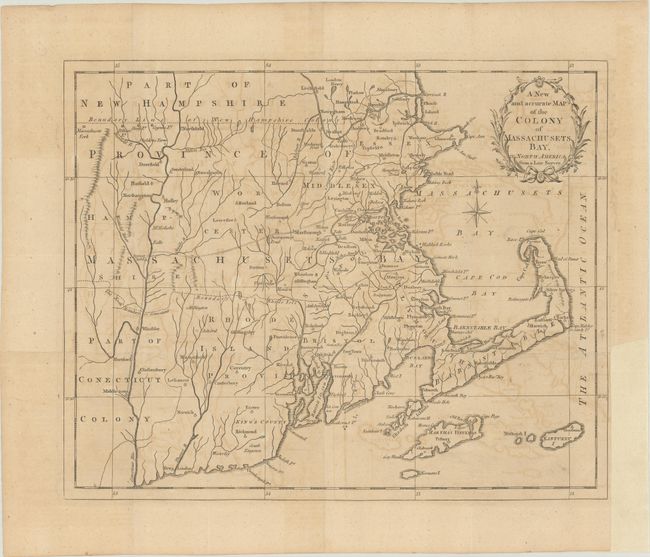 A New and Accurate Map of the Colony of Massachusets Bay, in North America from a Late Survey