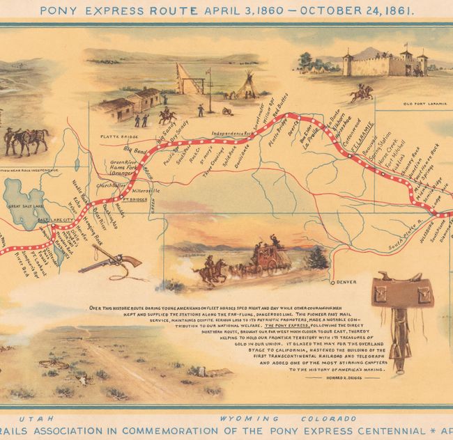 Pony Express Route April 3, 1860 - October 24, 1861