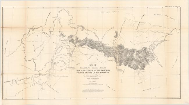 Map of Military Road from Fort Walla Walla on the Columbia to Fort Benton on the Missouri...