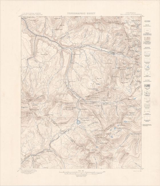[Lot of 2] Topographic Sheet - Colorado - Telluride Quadrangle [and] Topographic Sheet - Colorado - Silverton Quadrangle