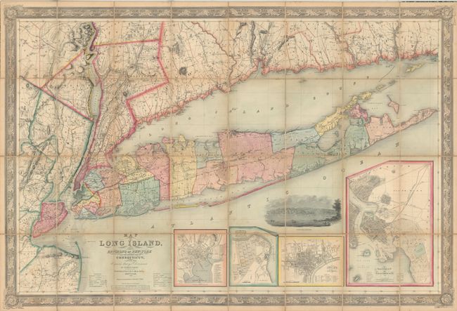 Map of Long Island, with the Environs of New-York and the Southern Part of Connecticut, Compiled from Various Surveys & Documents