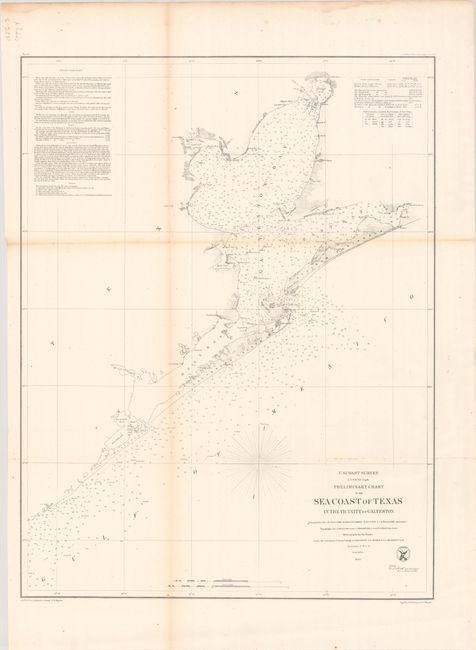 [Lot of 4 - U.S. Coast Survey Charts of Texas & Gulf Coast]