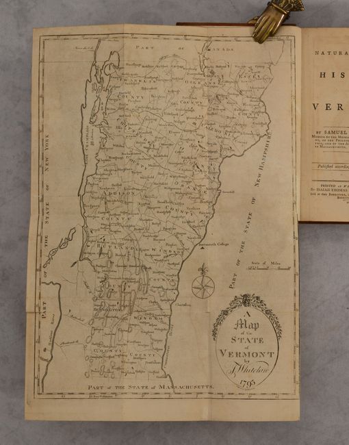 [Map in Book] A Map of the State of Vermont [in] The Natural and Civil History of Vermont