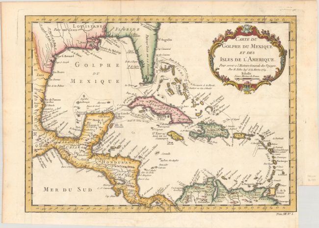 Carte du Golphe du Mexique et des Isles de l'Amerique. Pour Servir a l'Histoire Generale des Voyages