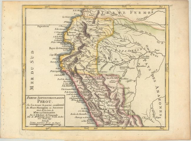 Partie Septentrionale du Perou, ou l'on Trouve la Partie Occidentale du Fleuve Maragnon ou Amazone Tiree de la Carte de Mr. de la Condamine