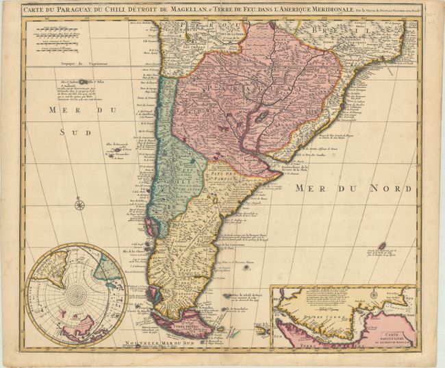 Carte du Paraguay, du Chili, Detroit de Magellan, & Terre de Feu: dans l'Amerique Meridionale