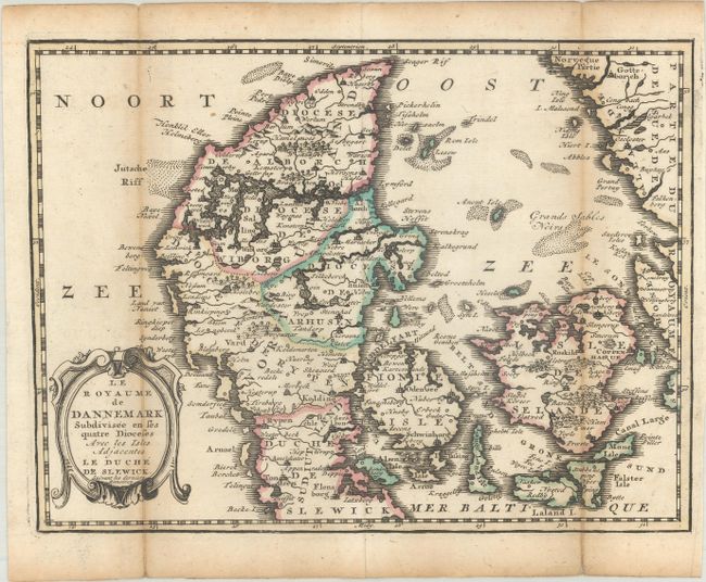 Le Royaume de Dannemark Subdivisee en ses Quatre Dioceses avec les Isles Adjacentes le Duche de Slewick...