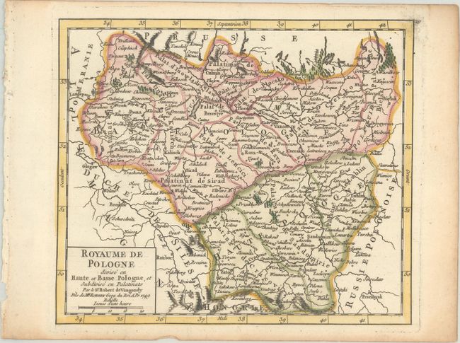 Royaume de Pologne Divise en Haute et Basse Pologne, et Subdivise en Palatinats