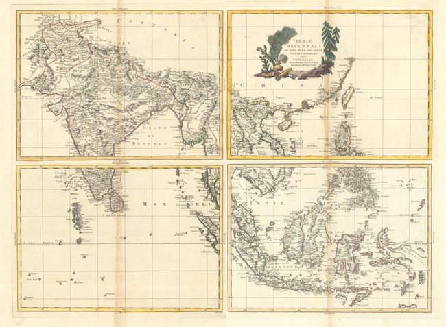 [On 4 Sheets] Indie Orientali di qua e di la Dal Gange col Loro Arcipelago