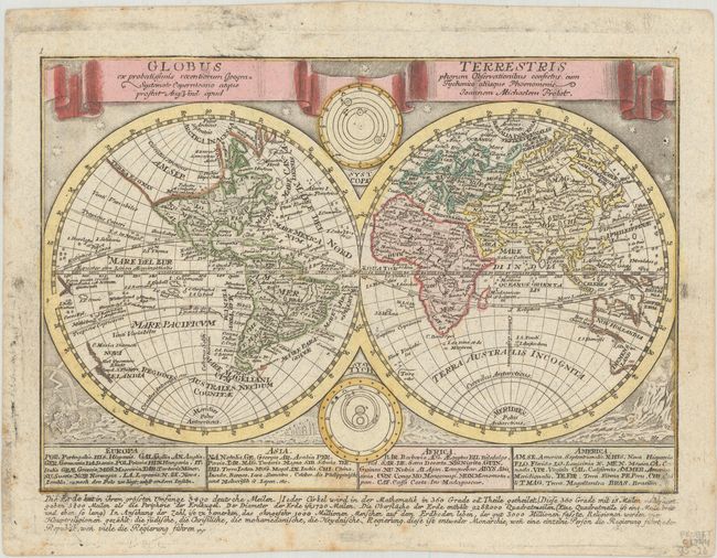 Globus Terrestris ex Probatissimis Recentiorum Geographorum Observationibus Confectus cum Systemate Copernicano...