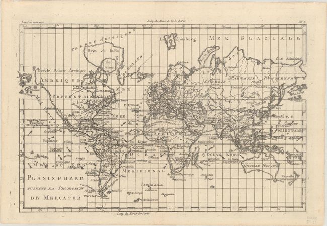 Planisphere Suivant la Projection de Mercator