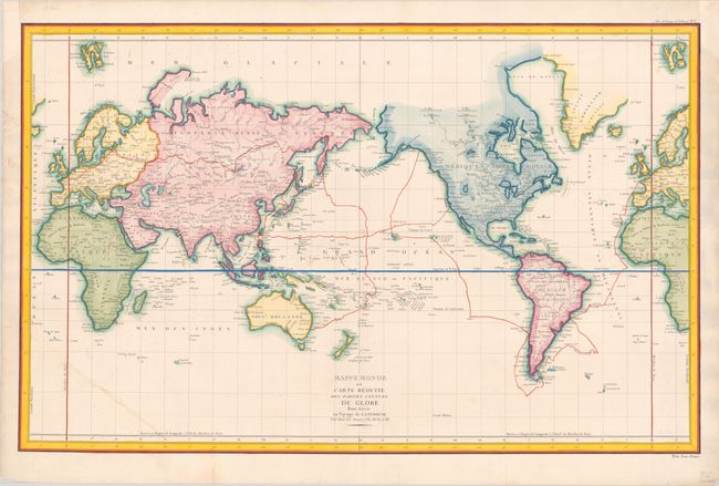 Mappemonde ou Carte Reduite des Parties Connues du Globe pour Servir au Voyage de la Perouse Fait dans les Annees 1785, 86, 87, et 88