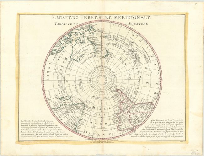 Emisfero Terrestre Meridionale Tagliato su l'Equatore