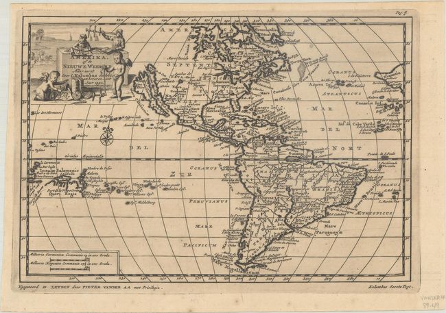 Amerika, of de Nieuwe Weerld Aller eerst door C. Kolumbus Ontdekt, en Bevaren, int Jaar 1492