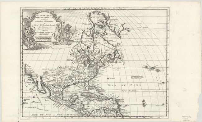 L'Amerique Septentrionale, Suivant les Nouvelles Observations de Messrs. de l'Academie Royale des Sciences, Etc. Augmentees de Nouveau