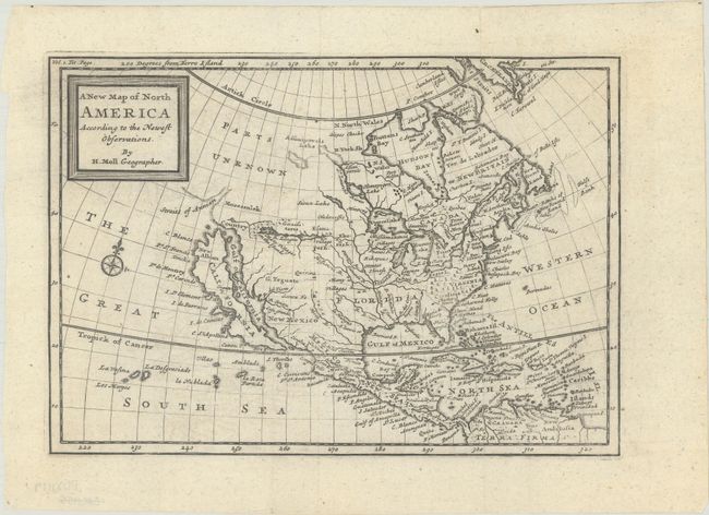 A New Map of North America According to the Newest Observations