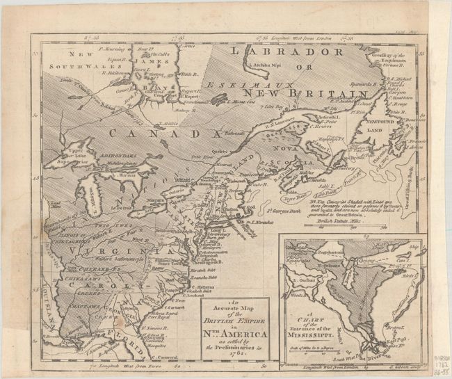 An Accurate Map of the British Empire in Nth. America as Settled by the Preliminaries in 1762