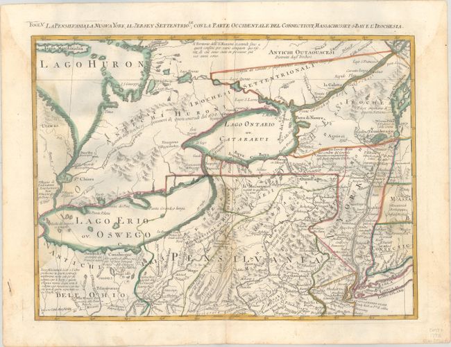 La Pensilvania, la Nuova York, il Jersey Settentriole, con la Parte Occidentale del Connecticut, Massachusset-s-Bay e l'Irochesia